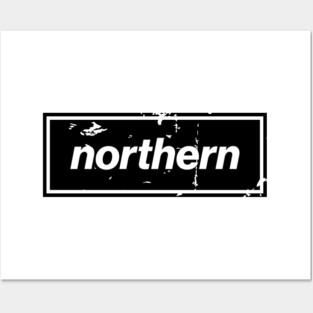 Northern - England Oasis Distressed Style Statement Black Posters and Art