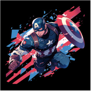 captain america Posters and Art