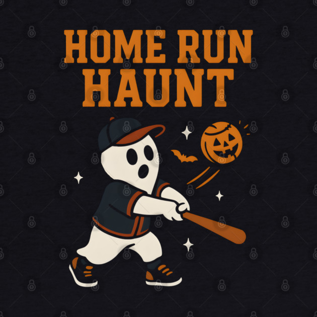 Home Run Haunt Baseball Ghost Halloween Graphic by MakerMind8.2