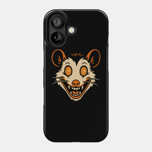 Retro Possum Face Vintage Halloween Artwork Phone Case by MakerMind8.2