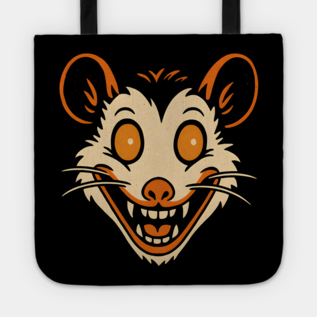Retro Possum Face Vintage Halloween Artwork Tote by MakerMind8.2