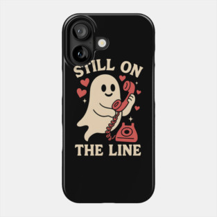 Still On The Line Ghost Retro Phone Halloween Graphic Phone Case