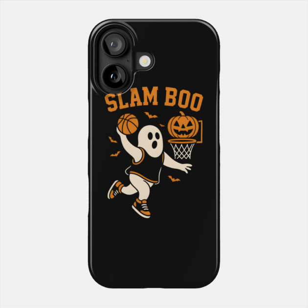 Slam Boo Basketball Ghost Halloween Graphic Phone Case by MakerMind8.2