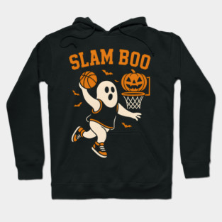 Slam Boo Basketball Ghost Halloween Graphic Hoodie