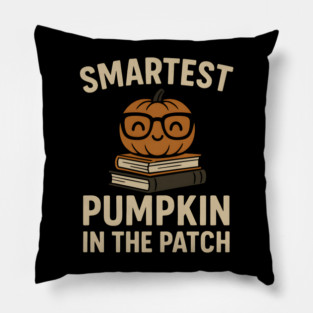Smartest Pumpkin in the Patch Halloween School Graphic Pillow