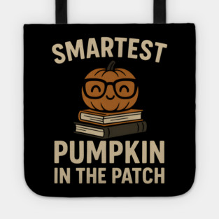 Smartest Pumpkin in the Patch Halloween School Graphic Tote