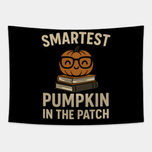 Smartest Pumpkin in the Patch Halloween School Graphic Tapestry