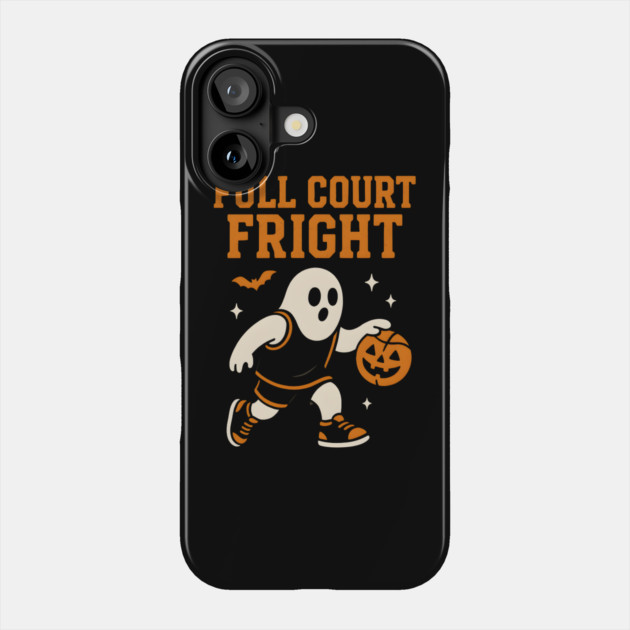 Full Court Fright Basketball Ghost Halloween Graphic Phone Case by MakerMind8.2