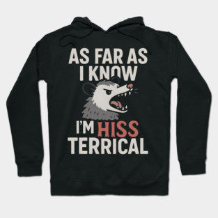As Far As I Know I’m HISS Terrical Possum Humor Graphic Hoodie