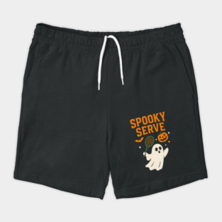 Spooky Serve Tennis Ghost Halloween Artwork Shorts