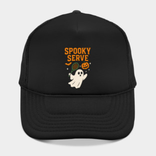 Spooky Serve Tennis Ghost Halloween Artwork Hat