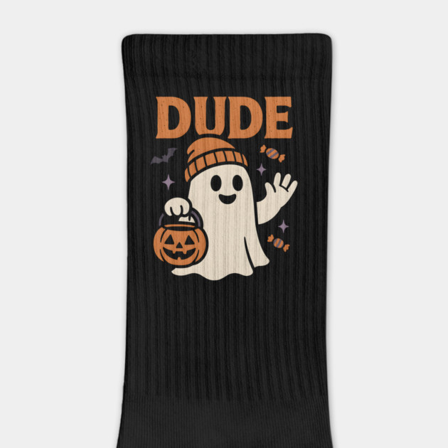 Dude Ghost Halloween Trick or Treat Funny Graphic by MakerMind8.2