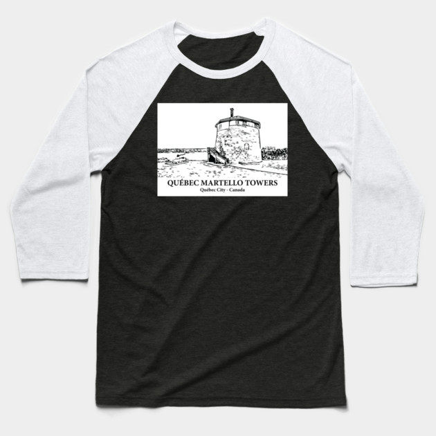 Québec Martello Towers - Québec City QC Baseball T-Shirt by Lakeric