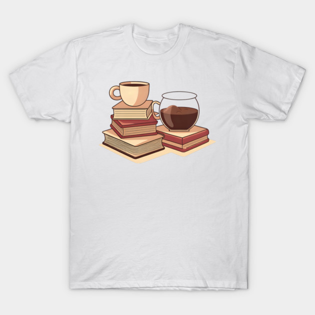Too Much Coffee Too Many Books T-Shirt by SR8891