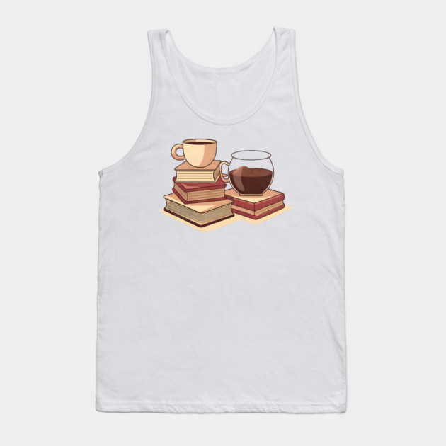 Too Much Coffee Too Many Books Tank Top by SR8891