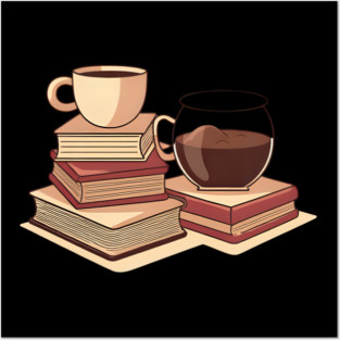 Too Much Coffee Too Many Books Posters and Art