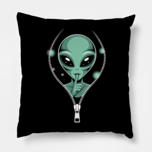 Green Alien Head Pillow