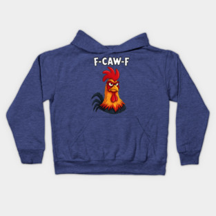 Proud Rooster F-Caw-F Colorful Swagger Pose Kids Hoodie