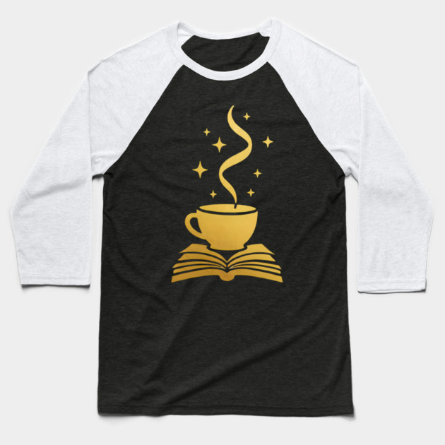 Latte and Literature Baseball T-Shirt by SR8891