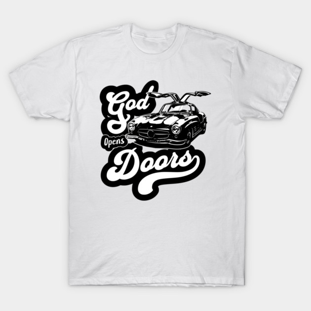 Mercedes Benz classic car design with Bible verse & positive quote. T-Shirt by monsalveautos