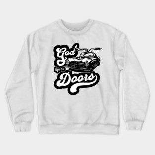 Mercedes Benz classic car design with Bible verse & positive quote. Crewneck Sweatshirt