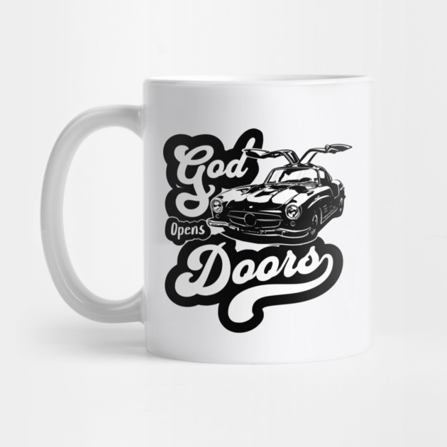 Mercedes Benz classic car design with Bible verse & positive quote. by monsalveautos