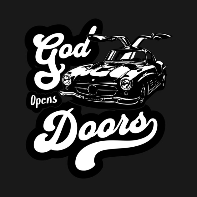 Mercedes Benz classic car design with Bible verse & positive quote. by monsalveautos