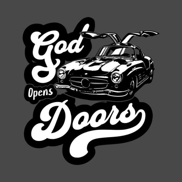 Mercedes Benz classic car design with Bible verse & positive quote. by monsalveautos