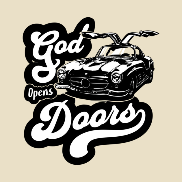 Mercedes Benz classic car design with Bible verse & positive quote. by monsalveautos