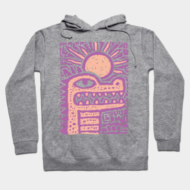 Psychedelic Alligator T-Shirt | Trippy Retro Cartoon Gator Hoodie by TuncGK