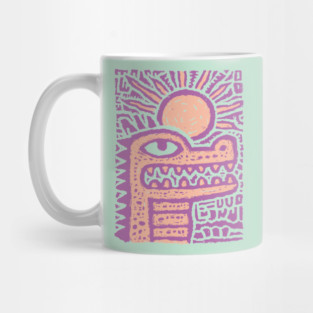 Psychedelic Alligator T-Shirt | Trippy Retro Cartoon Gator Mug