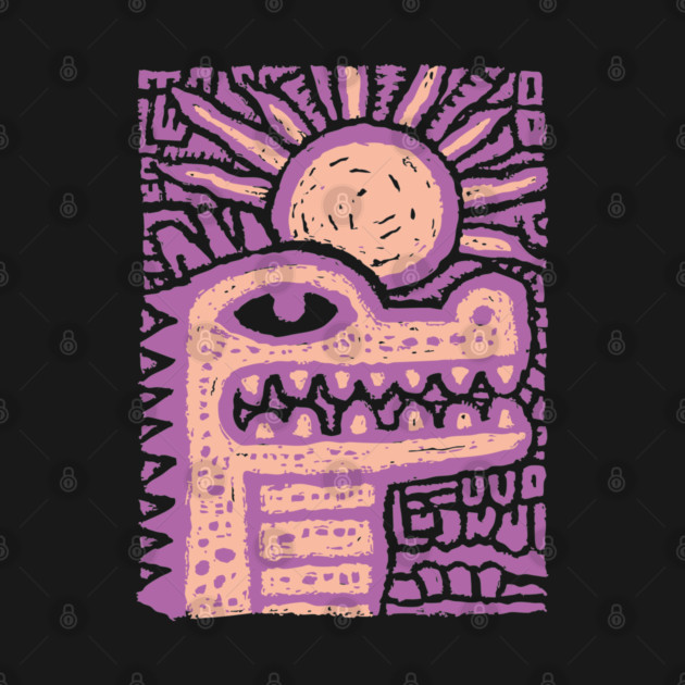 Psychedelic Alligator T-Shirt | Trippy Retro Cartoon Gator by TuncGK