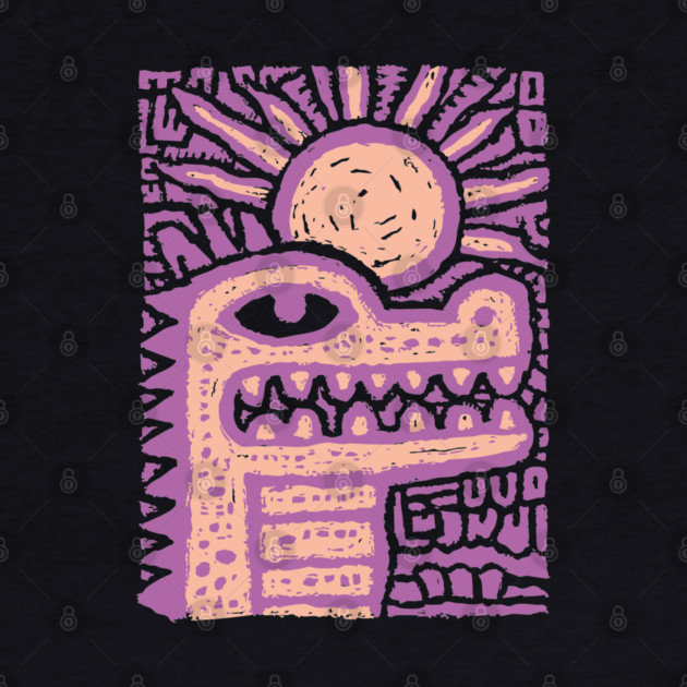 Psychedelic Alligator T-Shirt | Trippy Retro Cartoon Gator by TuncGK