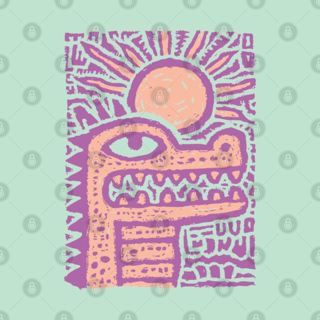 Psychedelic Alligator T-Shirt | Trippy Retro Cartoon Gator by TuncGK