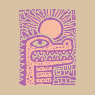 Psychedelic Alligator T-Shirt | Trippy Retro Cartoon Gator T-Shirt