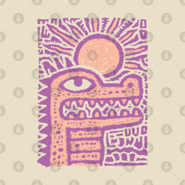 Psychedelic Alligator T-Shirt | Trippy Retro Cartoon Gator by TuncGK