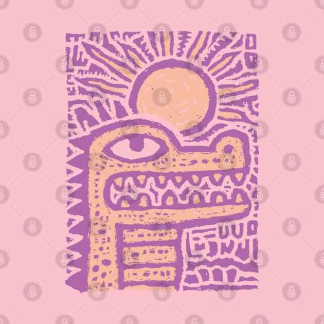 Psychedelic Alligator T-Shirt | Trippy Retro Cartoon Gator by TuncGK