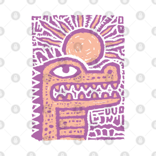 Psychedelic Alligator T-Shirt | Trippy Retro Cartoon Gator by TuncGK