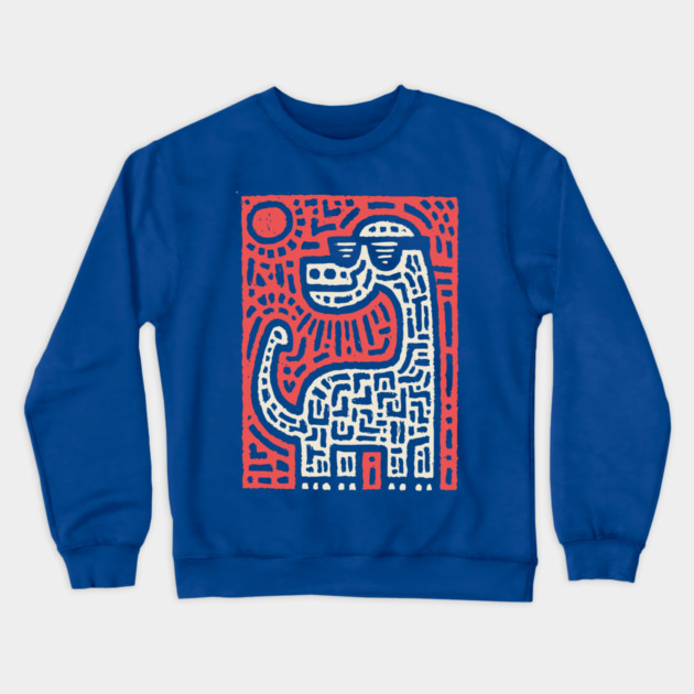 Cool Brontosaurus | Dinosaur with Sunglasses Crewneck Sweatshirt by TuncGK