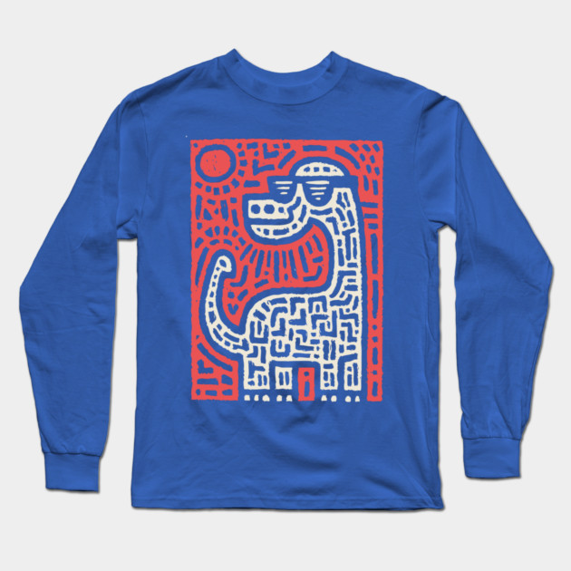 Cool Brontosaurus | Dinosaur with Sunglasses Long Sleeve T-Shirt by TuncGK