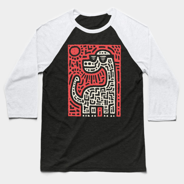 Cool Brontosaurus | Dinosaur with Sunglasses Baseball T-Shirt by TuncGK