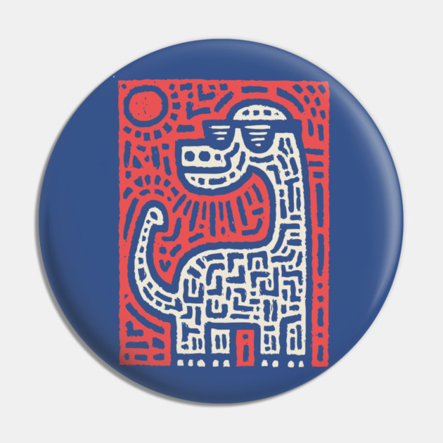 Cool Brontosaurus | Dinosaur with Sunglasses Pin by TuncGK
