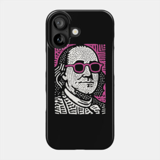 Pop Art Ben Franklin | Pink Founding Father Graphic Phone Case
