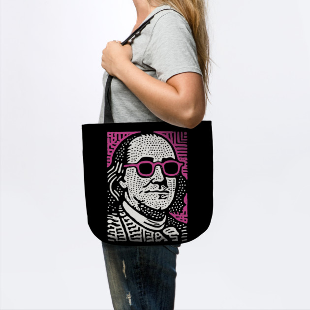Pop Art Ben Franklin | Pink Founding Father Graphic by TuncGK