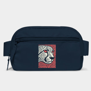 Cheetah Portrait | Graphic Linocut Big Cat Bag