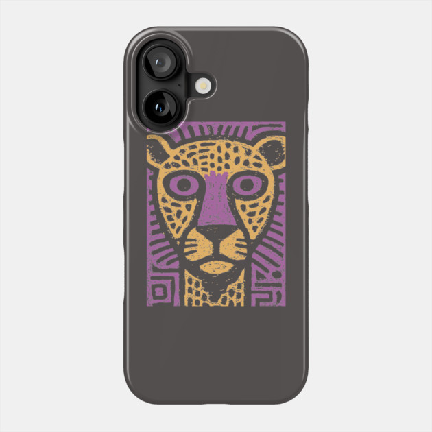 Psychedelic Cheetah | Colorful Tribal Big Cat Phone Case by TuncGK