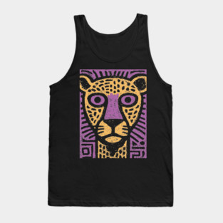 Psychedelic Cheetah | Colorful Tribal Big Cat Tank Top