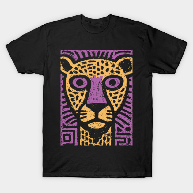 Psychedelic Cheetah | Colorful Tribal Big Cat T-Shirt by TuncGK