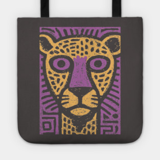Psychedelic Cheetah | Colorful Tribal Big Cat Tote