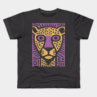 Psychedelic Cheetah | Colorful Tribal Big Cat Kids T-Shirt